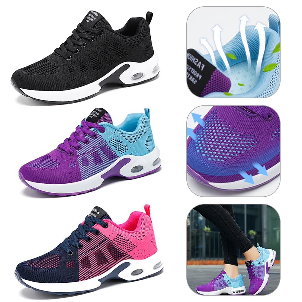 2023 Women Sport Shoes Fashion Platform Sneakers Ladies Spring Winter Flats Comfortable Breathable Wear-resistant Running Shoes