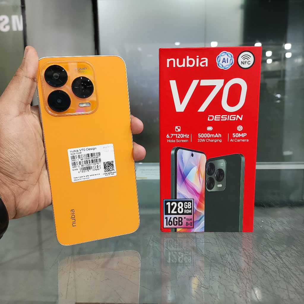 ZTE Nubia V70 Design Ram 8 Rom 128GB Second Original Harga 1,230,999 rupiah*Gratis Ongkir