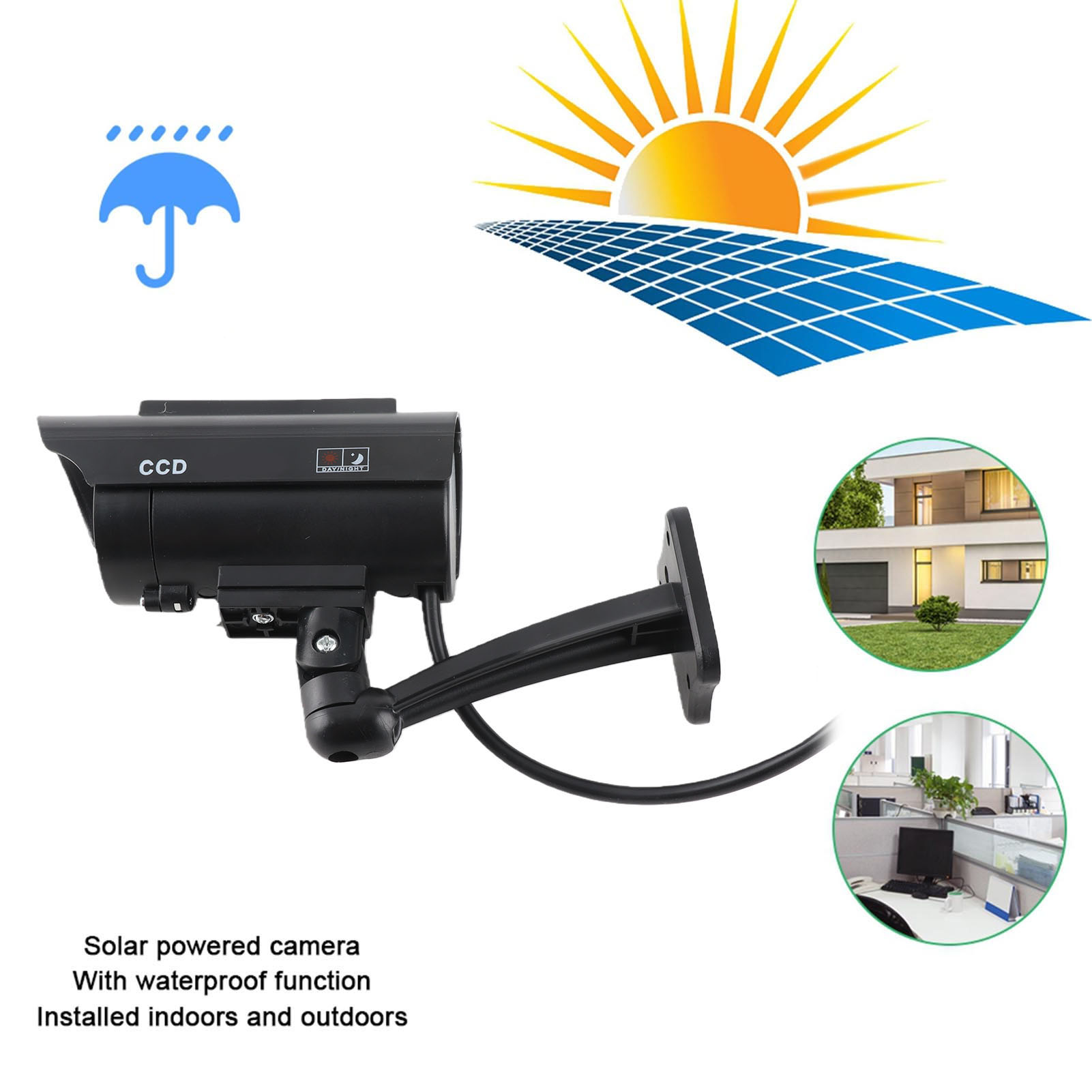 Zaschmoy sử dụng năng lượng mặt trời Camera an ninh giả với nhấp nháy đèn LED xuất hiện-Lý tưởng cho ngôi nhà văn phòng trung tâm thương mại và nhiều hơn nữa