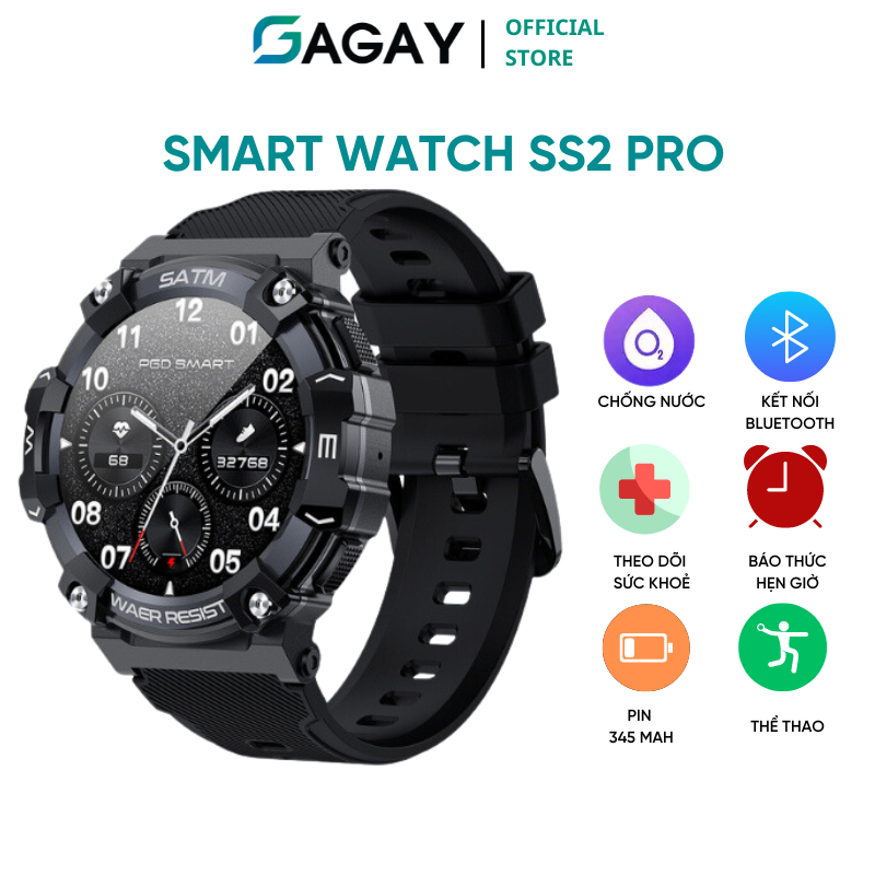 Đồng Hồ Thông Minh Smart watch SS2 Pro Nghe Gọi, Đồng Hồ Thể Thao Đo Nhịp Tim Chạy Bộ Phân Tích Giấc Ngủ GAGAY