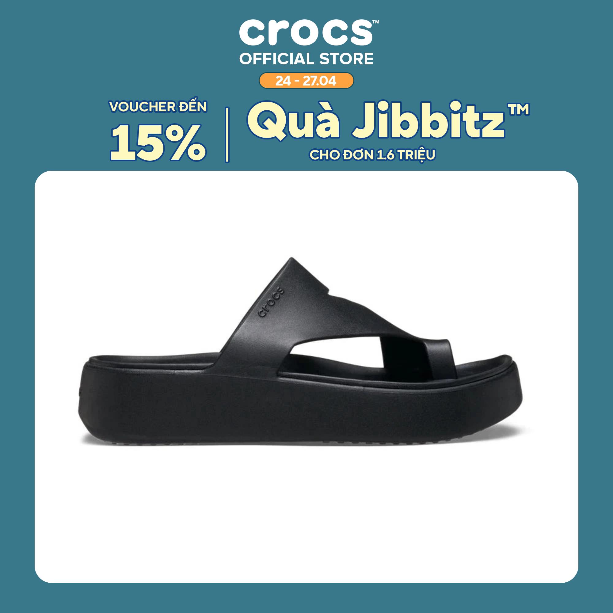 Dép xỏ ngón Nữ Crocs Getaway Platform Toe Loop - Black - 210834-001