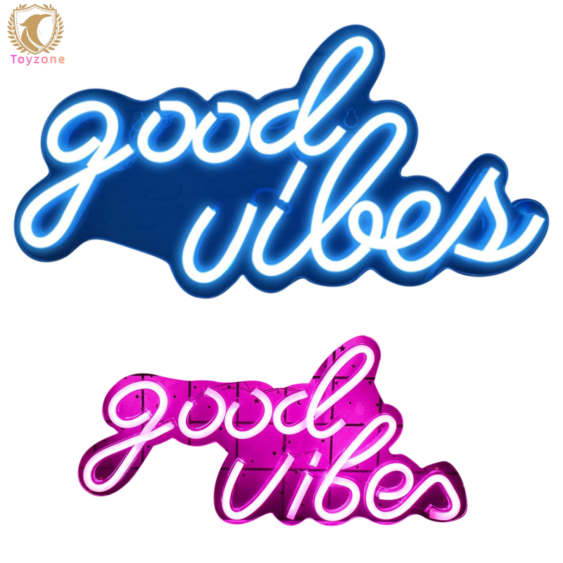 🚀Good Vibes Neon Signs For Wall Decor 3W USB Powered Led Sign Lighting Night Light For Bars Cafes Bedroom