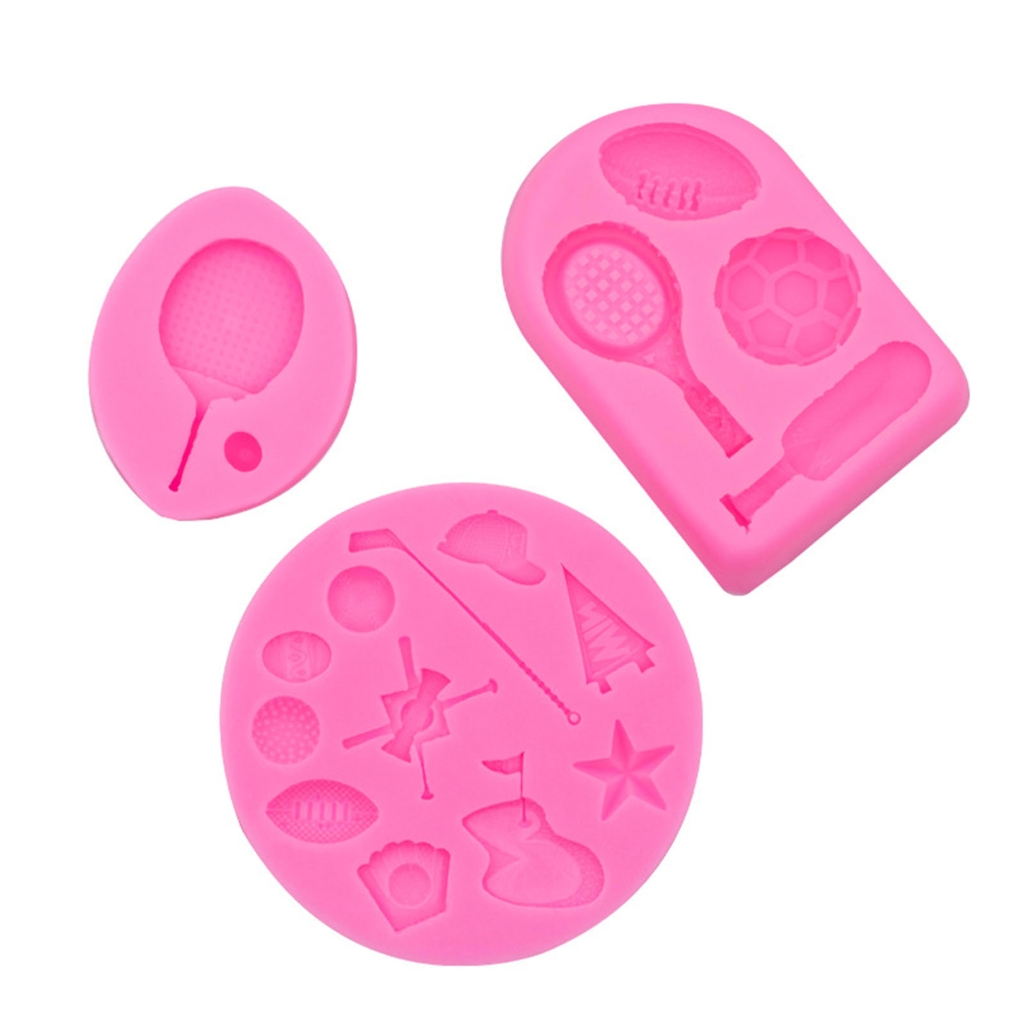 Bóng Bàn bóng đá khuôn silicon khuôn kẹo sô cô la cho Diy khuôn làm món tráng miệng
