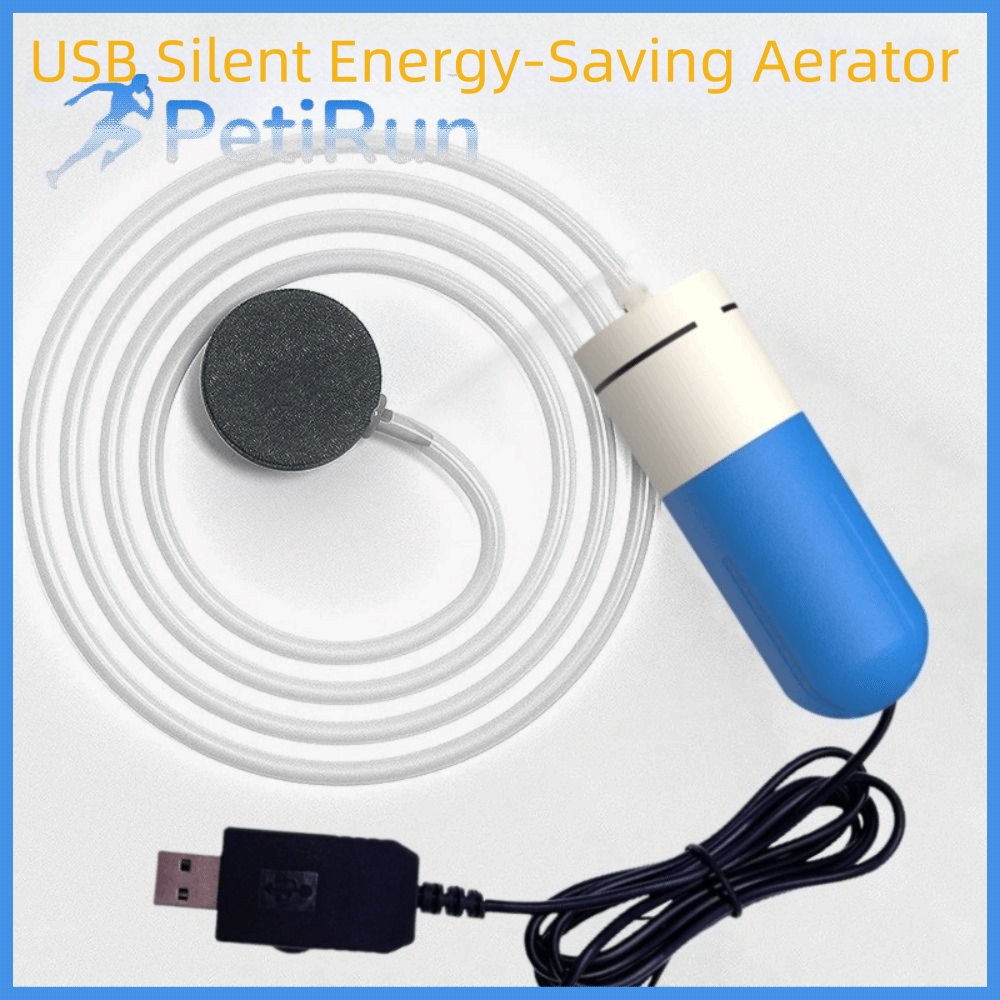 PETIRUN mini Bơm nước cho cá Im lặng Sạc USB Máy nén khí  Tốc độ điều chỉnh Bơm Oxy Hồ Cá Bể cá