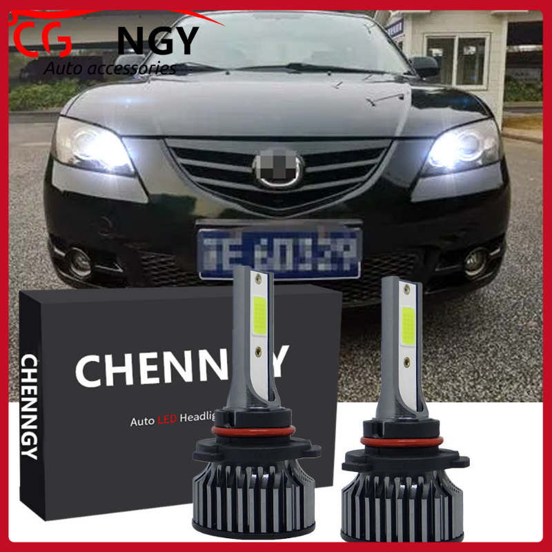 สำหรับ MAZDA 3 2006 ถึง 2008 2009 (ไฟหน้า) - P1 6000K ชุดหลอดไฟ LED เปลี่ยนหลอดฮาโลเจนสีขาว (1 คู่) high Beam รับประกัน 1 ปี เสียบและเล่น ราคา 561 บาท*ส่งฟรี