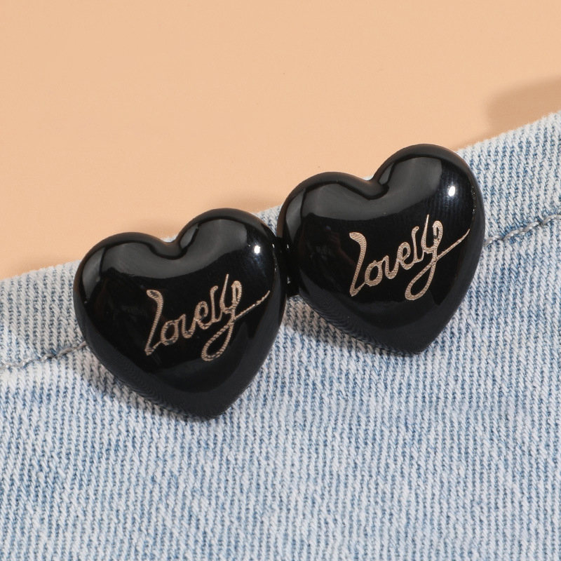 Jingpeng Waist-slimming Tightener Waistband Pins Buttons Buckles Adjustable Heart-shaped Invisible Removable Retractable DIY Crafting Accessories ราคา 20 บาท*ส่งฟรี