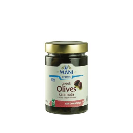 Oliu Hy Lạp Hữu Cơ Ngâm, Organic Greek Olives Kalamata in Extra Virgin