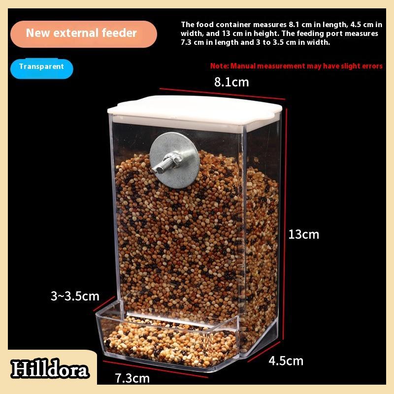[Hilldora] Công suất lớn chim trung chuyển Hộp chống giật gân chim thực phẩm quả bền Vẹt ăn hộp cho chim vừa nhỏ - 5