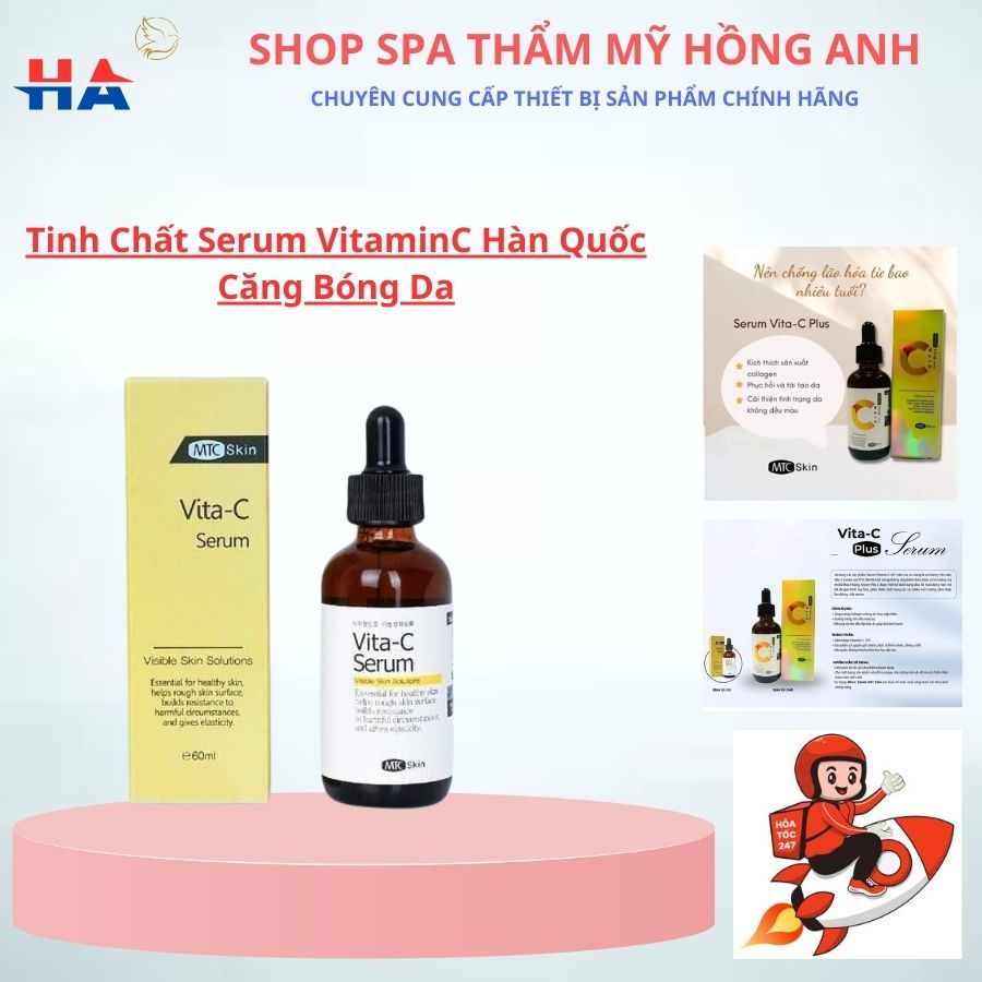 Serum VitaC MTCSKIN Hàn Quốc -Trẻ Hóa Da - Xóa Thâm Mờ - Nám Tàn Nhang 60ml Chính Hãng