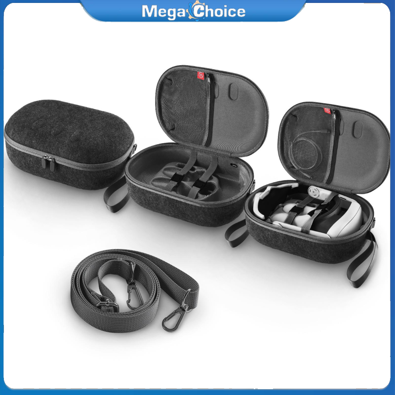 MegaChoice【Fast Delivery】Carrying Case Portable Protection Travelling Case Storage VR Gaming Headset Touch Controllers Accessories Storage Bag EVA Carrying Case Compatible For Meta Quest 3 ราคา 798 บาท*ส่งฟรี