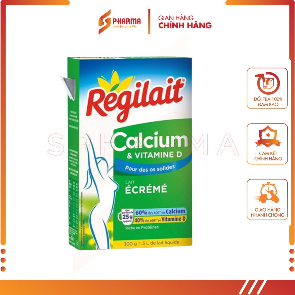 Sữa REGILAIT CALCIUM 300gr – Bổ sung canxi & vitamin D – Regilait [Pháp] – Hộp x 300gr