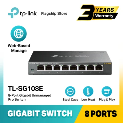 TP-LINK TL-SG108E 8 Port Gigabit Easy Smart Network Switch (Plug & Play, Steel Case)