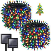 Solar Christmas Lights, 100 LED Waterproof String Lights for Decor