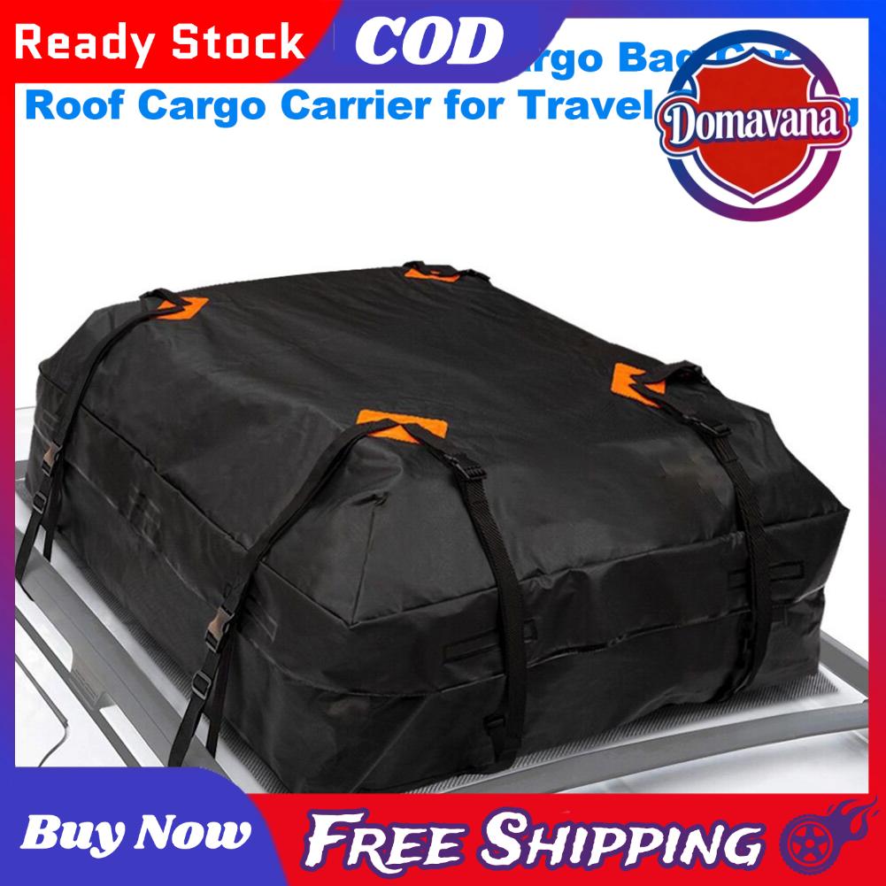 Domavana Túi đựng hàng hóa không thấm nước Xe chở hàng trên nóc xe Túi hành lý đa năng Lưu trữ Túi hình khối để cắm trại du lịch với thảm chống trượt Giá 613,000 Đồng*Miễn phí vận chuyển