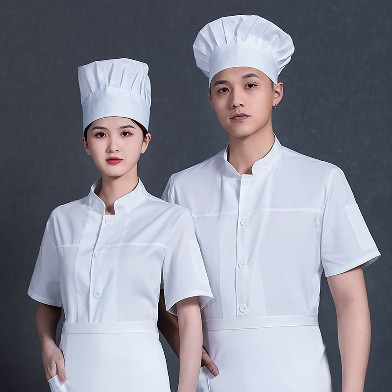 Trang Phục Công Sở Đầu Bếp Khách Sạn Nam Mùa Hè Ngắn Tay Kiểu Mỏng Nhà Hàng Lẩu Khách Sạn Nhà Hàng Căng Tin Sau Nhà Bếp Đồng Phục