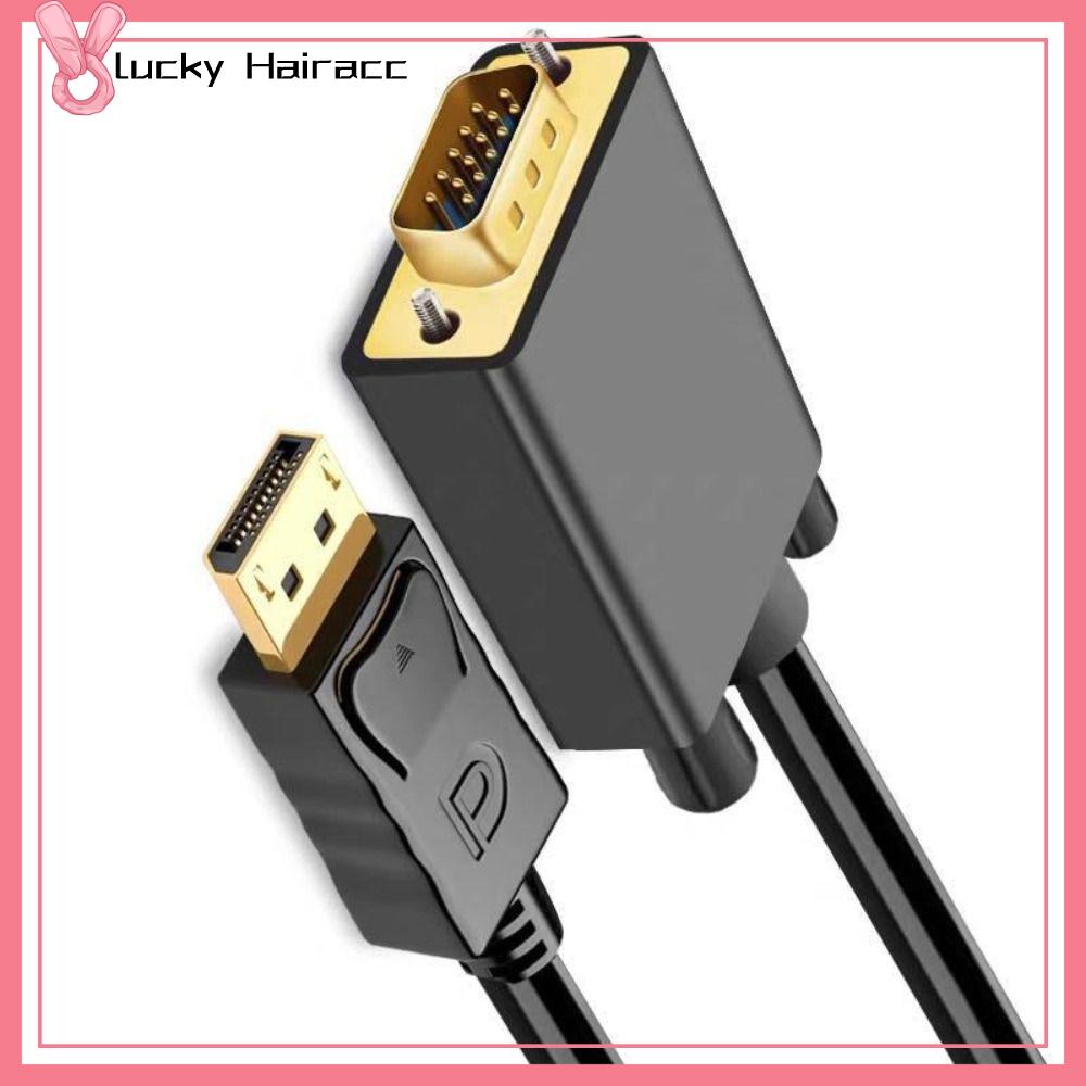 LUCKY HAIRACC Máy chiếu 1080P Displayport to VGA Bộ chuyển đổi Conventer Nam đến Nam DP để VGA Cable