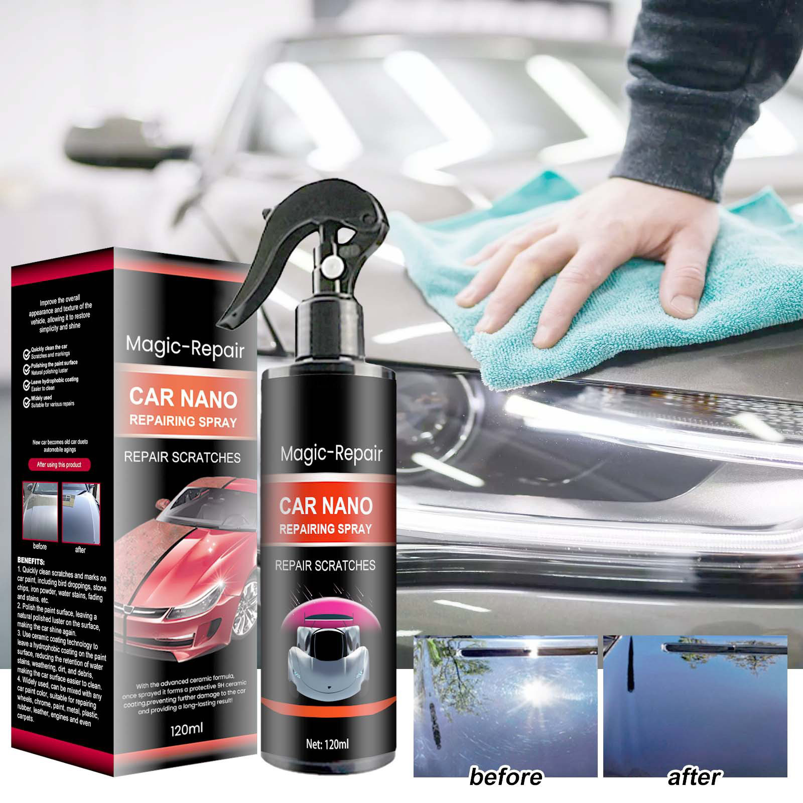Bokali xe nano sửa chữa phun sơn đại lý sửa chữa vết xước chống oxy hóa chất lỏng