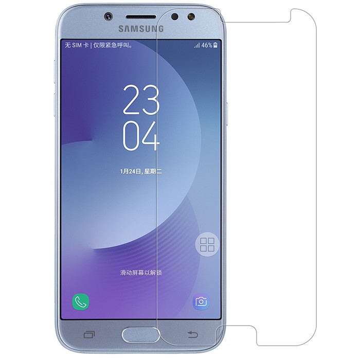 Kính cường lực Samsung J7 pro/ j7 prime/ j7 plus 2,5D trong suốt, tặng giấy lau màn hình