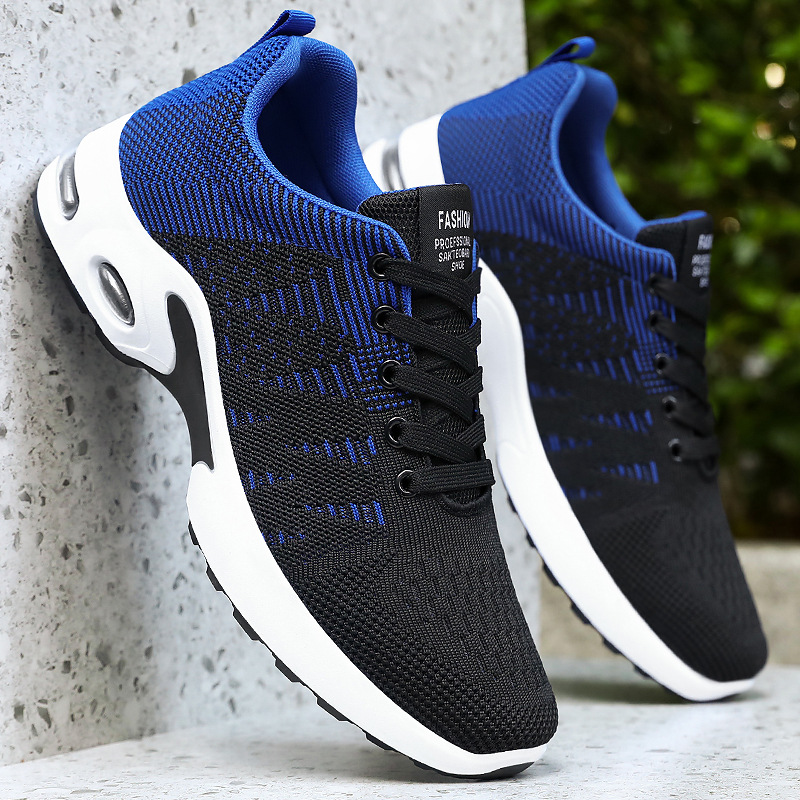 Men's Running Shoes Mesh Sports Shoes Breathable Soft Sole Casual Shoes Black Shoes for Men - 4