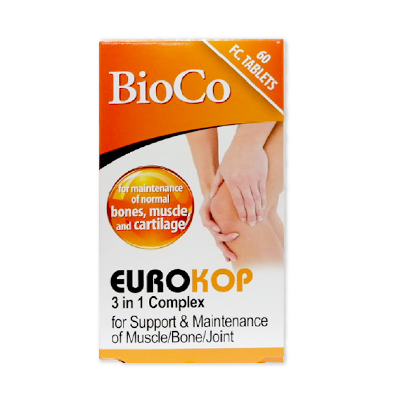 [Glucosamin 500] BioCo Eurokop 3 in 1 complex (Hộp 60 viên/120 viên) - Giảm đau khớp nhanh, chắc xương, khỏe cơ