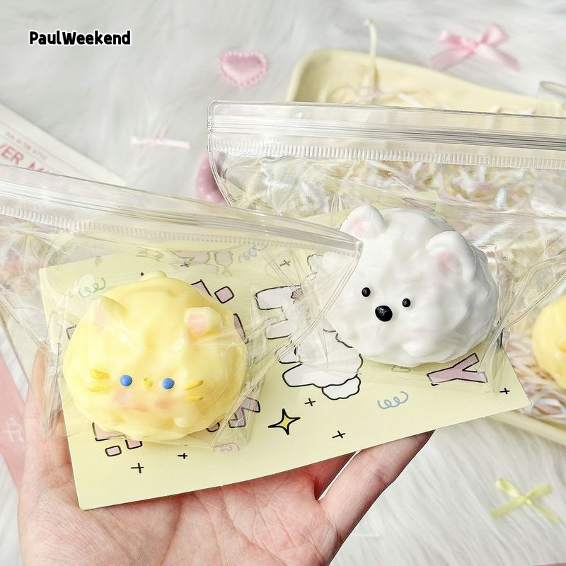 PaulWeekend Cute Dog Face Squishy Toy Stress Relief捏捏乐 Soft PVC Antistress Play for Adults and Kids ราคา 47 บาท*ส่งฟรี