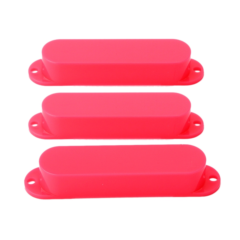 (ZKTI) 1 Set Of 3Pcs Pink Sealed Closed Single Coil Pickup Covers For Electric Guitar Pickup Lid/Shell/Top