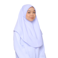 Tudung Sekolah Dua Lapis Berzip putih dan Berwarna Soft Koshibo Original Tudung Si Comel TSC Tudung Sekolah Rendah dan Tudung Sekolah Menengah