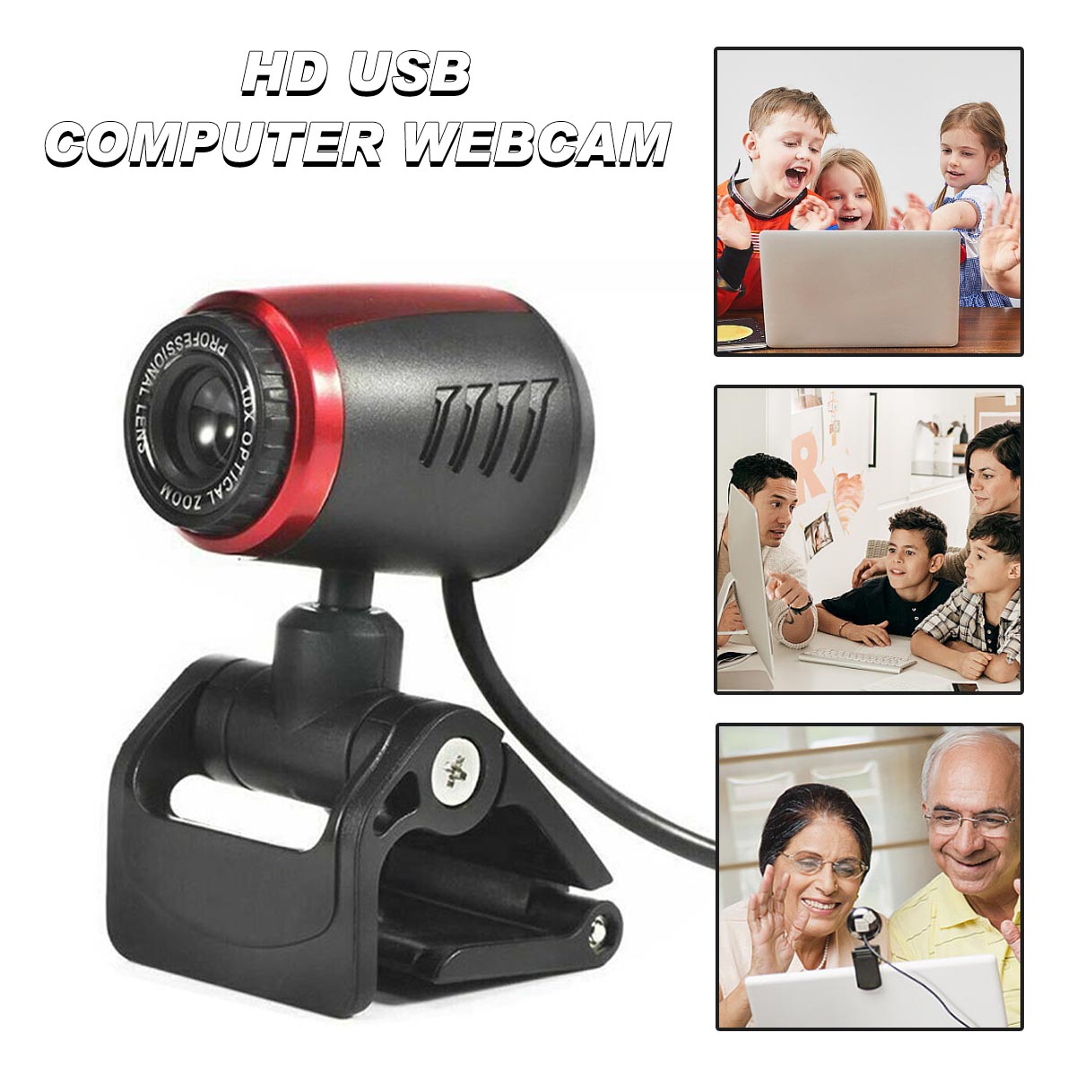 UnVug New 1080P Webcam USB Computer Web Camera With Microphone For PC