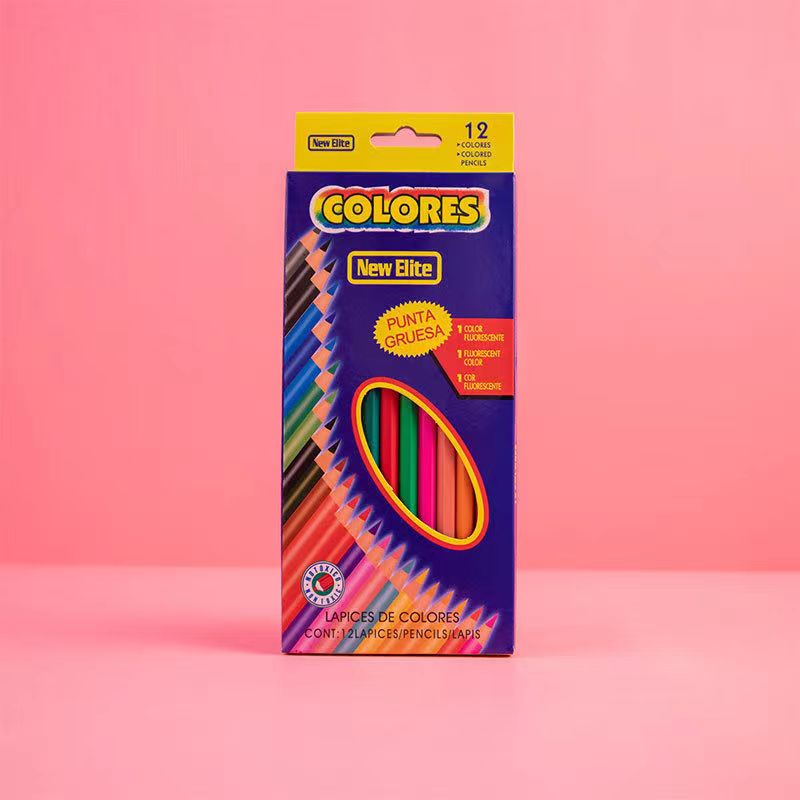 12pcs Color Boxed Colored Pencils Childrens Drawing Pens Colouring Pencil Student Pencil Set