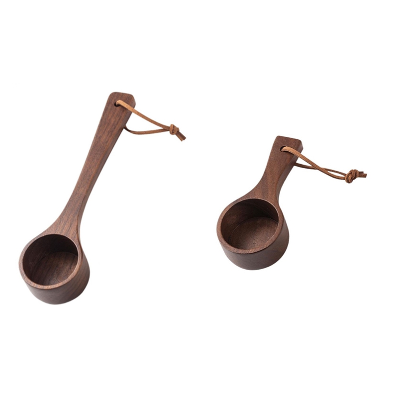 Nature Wood Mini Measuring Scoop Tea Coffee Bean Scoop Sugar Spice Measure Spoon Measuring Tool for