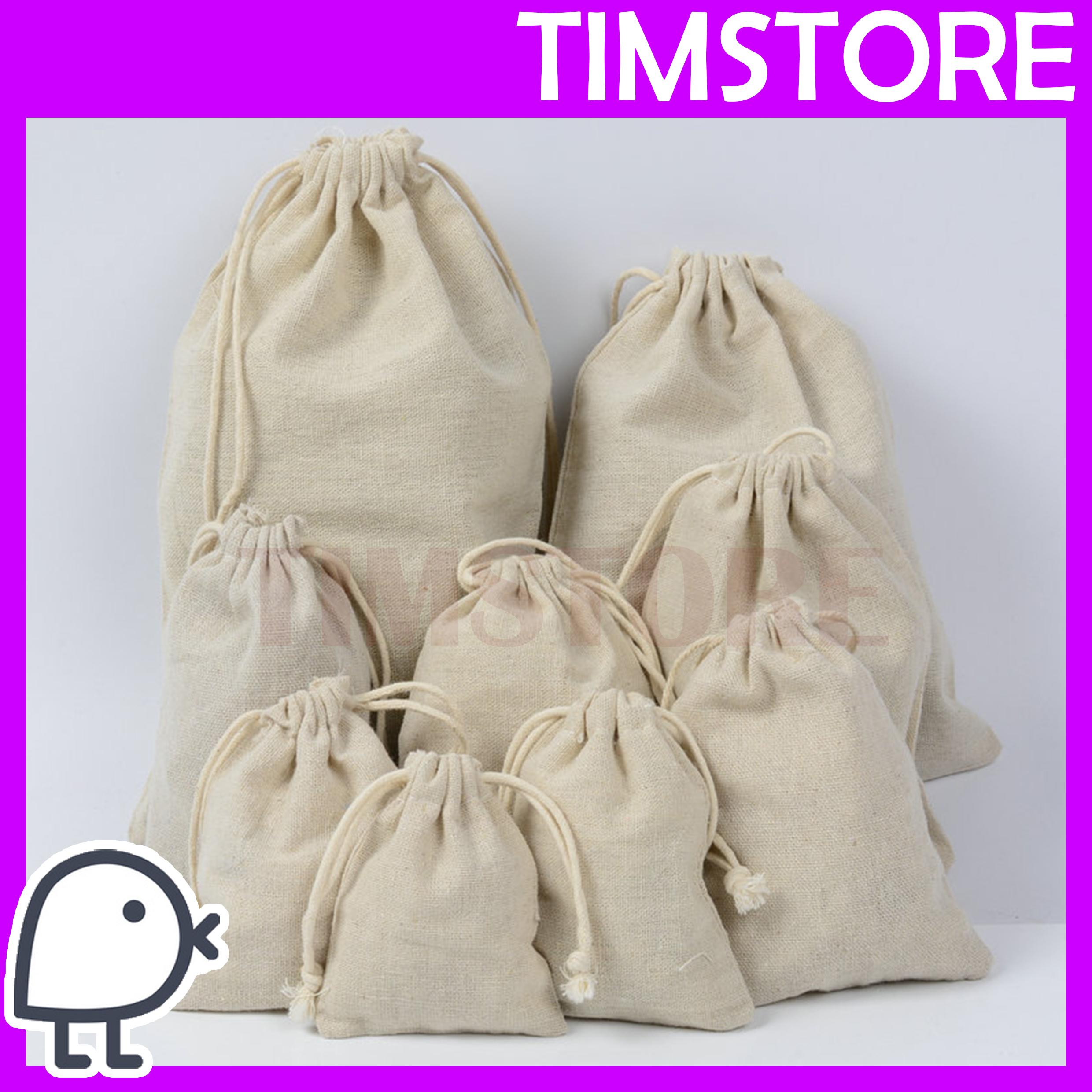 (STO53) Pouch Bag Drawstring Bag Burlap Bag Linen Jewelry Bag Storage Gift Bag Laundry Bag Cloth Bag Perfume Bag