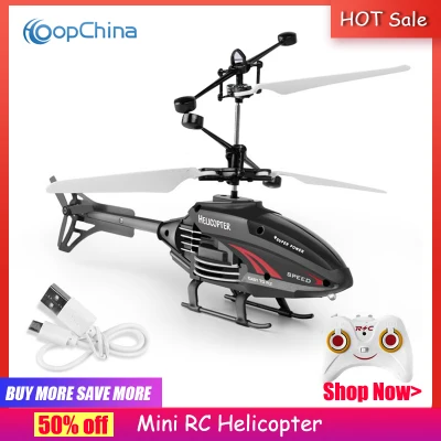 Hoopchina Mini Remote Control Helicopter Flying Toys Rechargeable Infrared Induction Drone RC Toys Christmas Induction Aircraft for Boy