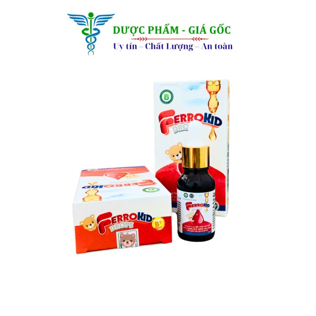 Siro FerroKid Drops Hỗ trợ tăng khả năng tạo máu - Lọ 15ml