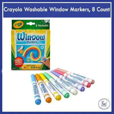 Crayola Washable Window Markers, 8 Count