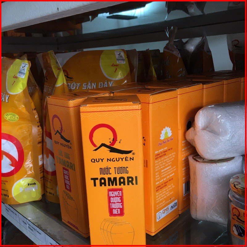 Nước tương tamari quy nguyên 250ml thầy tuệ hải sx, nước tương tamari hữu cơ