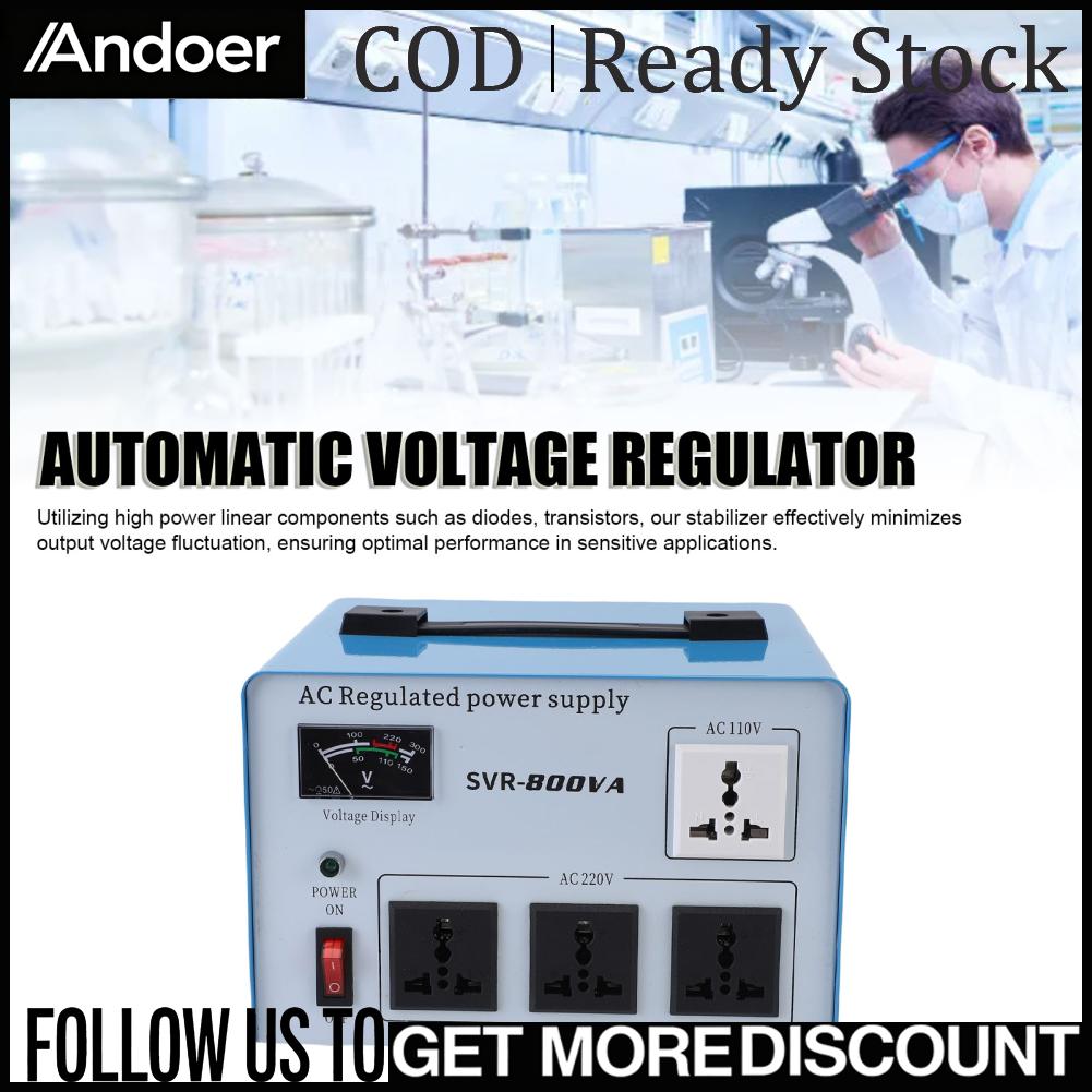 Andoer เครื่องปรับแรงดันไฟฟ้าเฟสเดียวควบคุมแรงดันไฟฟ้าสำหรับอุปกรณ์เครื่องจักร ราคา 2,047 บาท*ส่งฟรี