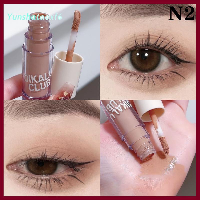 yunshataoxf Dikalu nhung Matte lỏng Eyeshadow Stick kéo dài độ bão hòa thấp Peach Hồng Brown earthy Color Eye Shadow trang điểm mỹ phẩm - 2