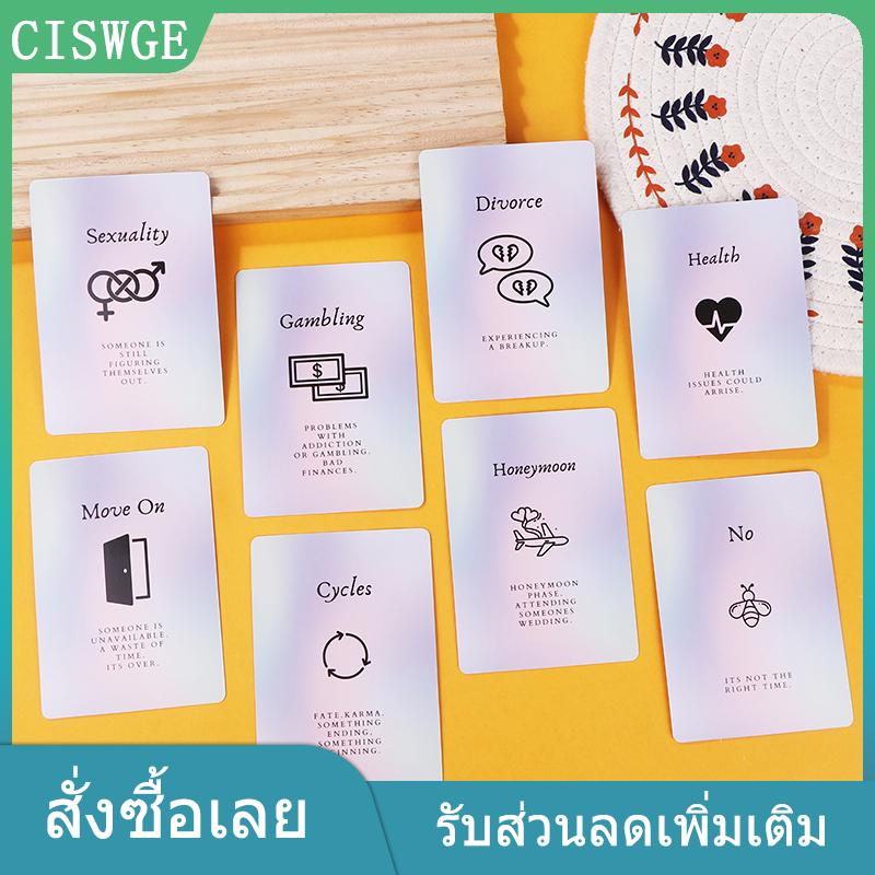 CISWGE MADOU ไพ่ออราเคิลข้อมูลเชิงลึกเกี่ยวกับจักรวาลการ์ด41ใบสำหรับชีวิตประจำวันความคมชัดเวอร์ชันภาษาอังกฤษ10.5x7.5ซม. การ์ดทำนายโชคชะตา ราคา 78 บาท*ส่งฟรี