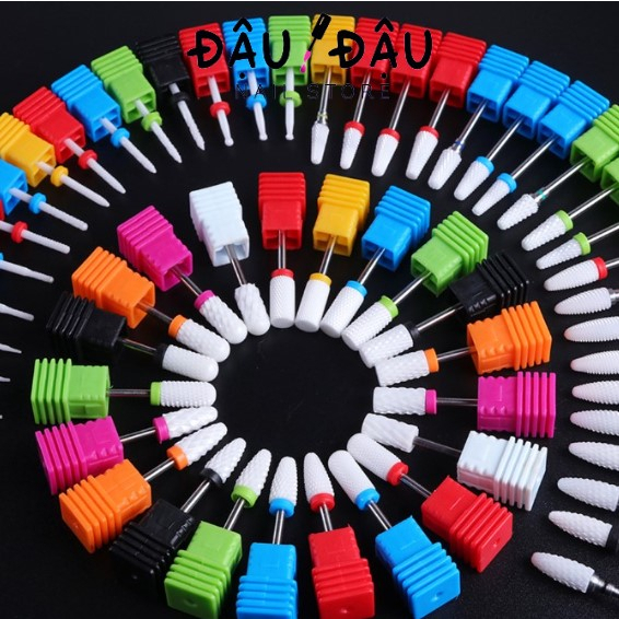Đầu mài sứ dũa phá móng chuyên nghiệp - Đầu mài ceramic mài phá, mài mịn, mài khóe làm nail loại tốt