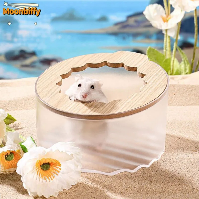 Hoa hamster phòng tắm nhà sand đầy đủ trong suốt nước tiểu cát lưu vực gấu vàng cung cấp Cát tắm container guinea lợn
