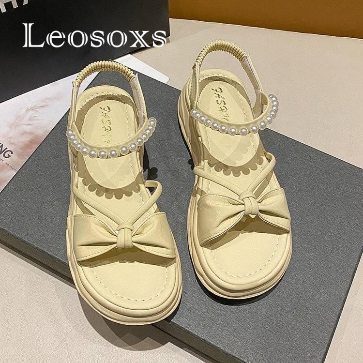 Leosoxs  dép sandal nữ dép nữ dép bánh mì nữ dép bánh mì Chống Trượt 070708  Thoải mái Beautiful Trendy Hàn Quốc B28G0XS 36Z2309091115