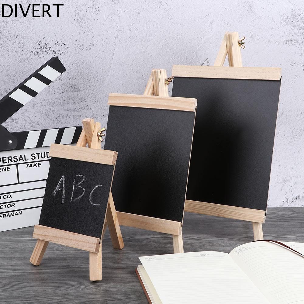 DIVERT Mini Trẻ em Có thể thu gọn Tin nhắn trên máy tính để bàn Phấn Màu đen Bảng đen Bảng đen Giá vẽ gỗ thông Bằng gỗ