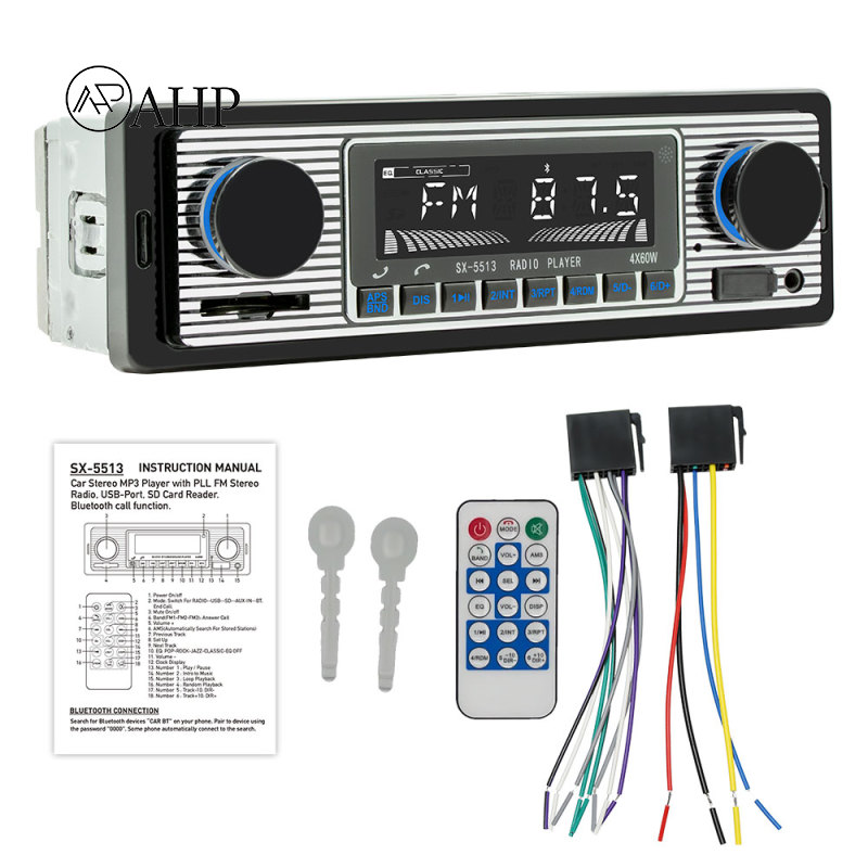 fansuq ready stock Car Mp3 Player Hd FM Radio Bluetooth-compatible Hands