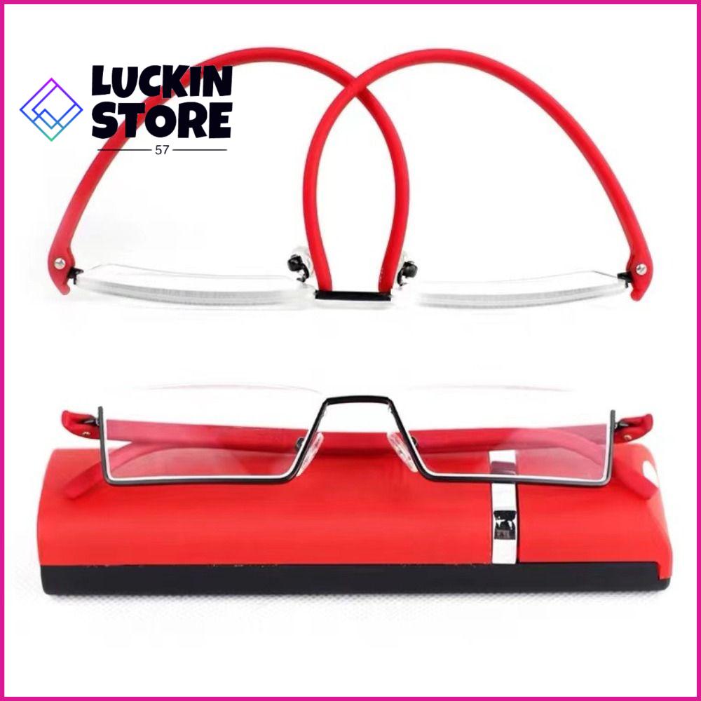 TREND 57SHOP loại Kính đọc sách có hộp TR PC Hình chữ nhật Kính Nửa Gọng Di động Sức mạnh: 1.0 ~ 4.0x Kính mắt viễn thị Độc giả