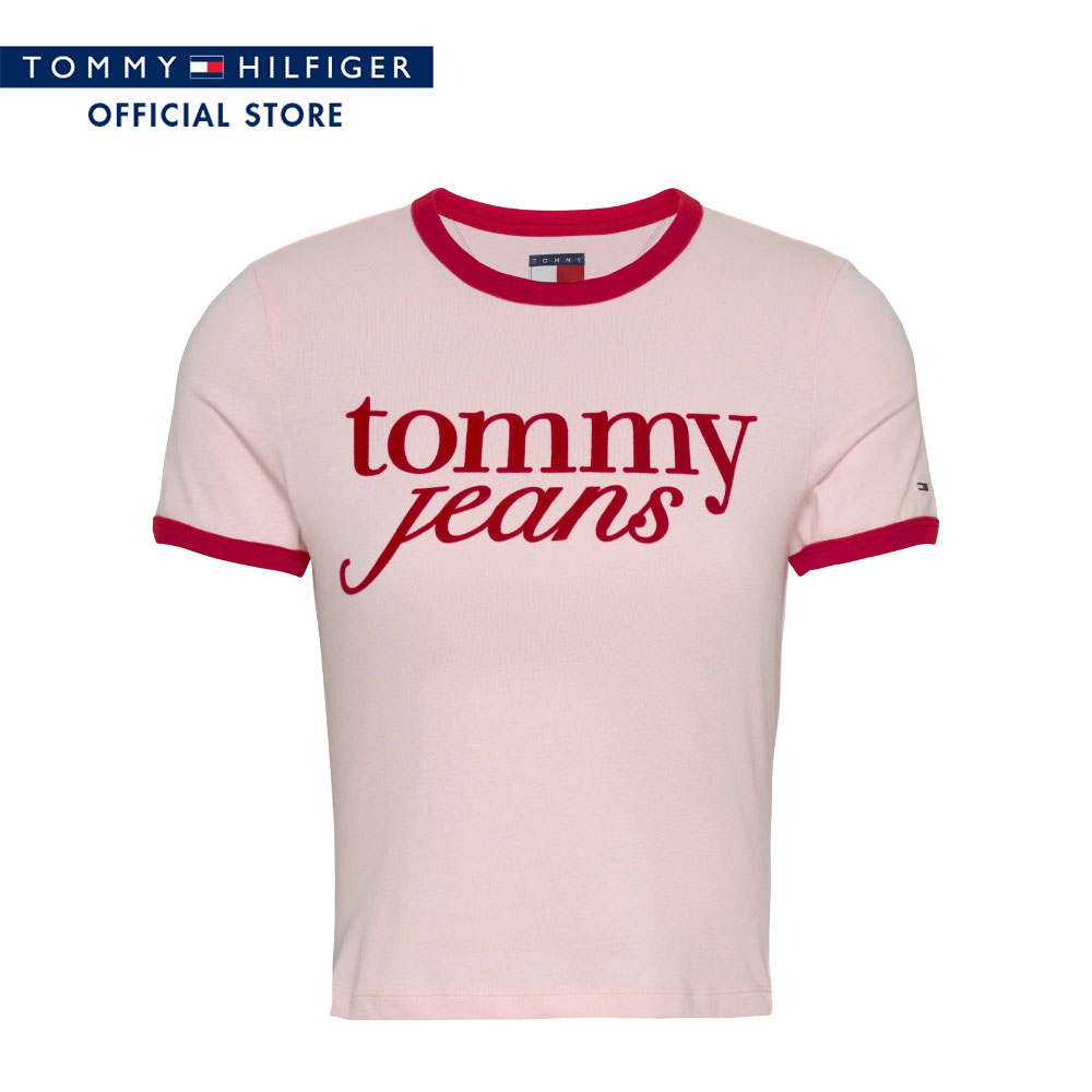 Tommy Hilfiger Women Tee Model DW0DW20631 TH3 - Pink Slim Fit ราคา 1,832 บาท*ส่งฟรี