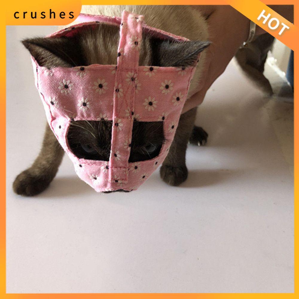 CRUSHES Ngăn chặn Cat Grooming Pet Mouth Bìa Chống Cắn Mèo Mõm Anti-Bark Mèo  Nạ  Nạ