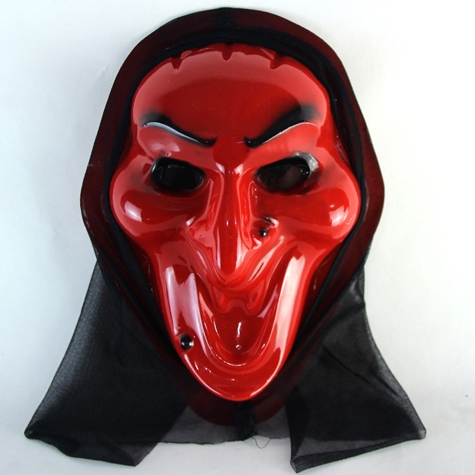 Mặt nạ hoá trang phù thuỷ nốt ruồi đỏ Scream Halloween hacker - MSP871028