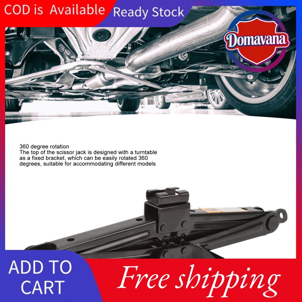Domavana Scissor Jack 11 To 44cm Effort Saving Steel Construction Lift Jack for Truck for SUV Giá 695,000 Đồng*Miễn phí vận chuyển