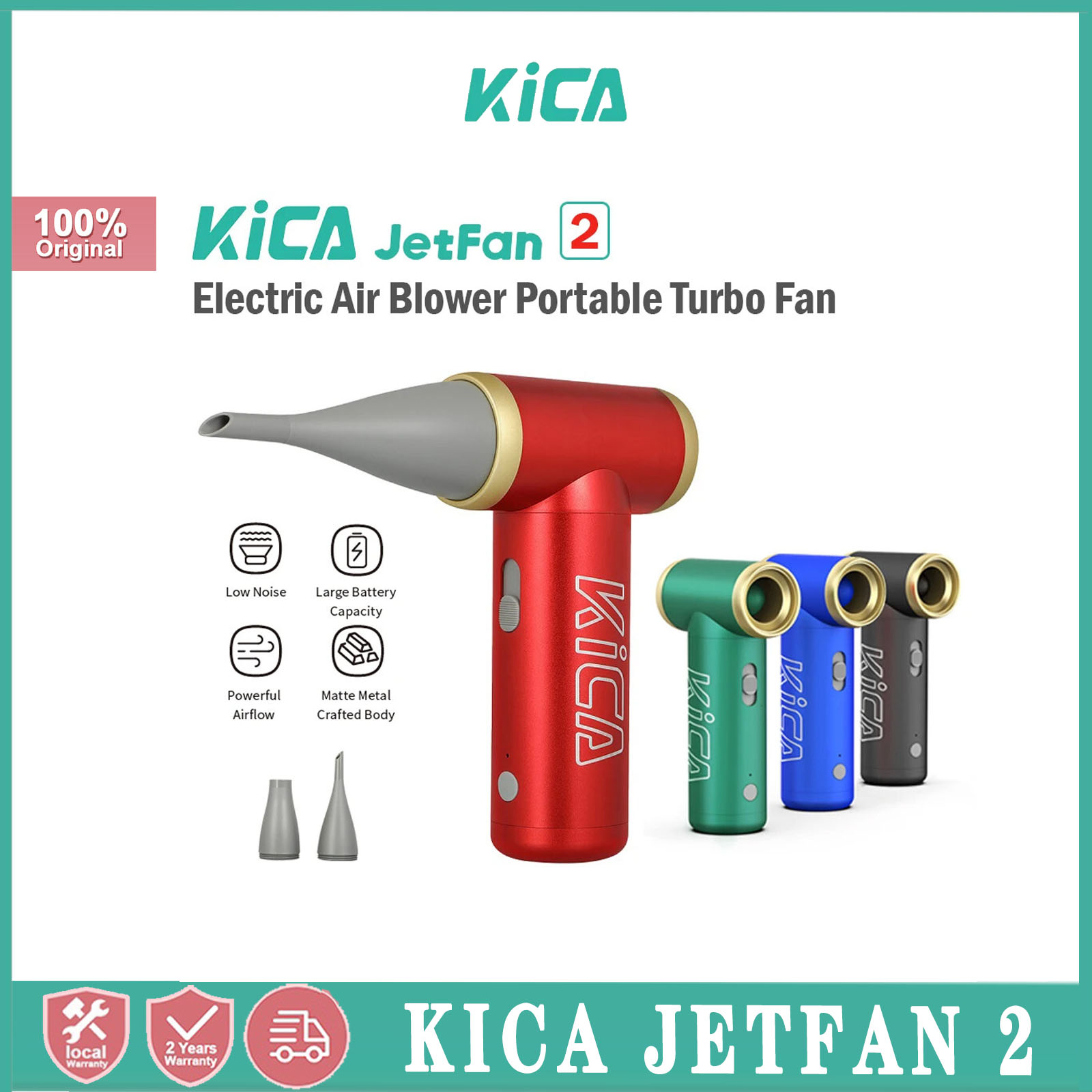Kica jetfan 2 gió cao mini xách tay quạt nhỏ tốc độ cao làm mát ngoài trời quạt động cơ tua bin quạt nhỏ di động