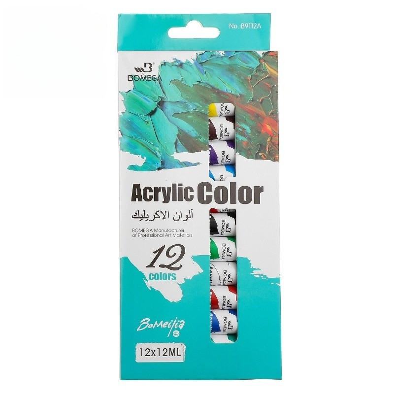 12 Colors Acrylic Painting Set Watercolor Acrylic/Water/Oil Color Paint Pigment Drawing Art Supplies